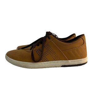 HUF Suede Lace Up Casual Shoes Men's Size 11 Caramel Brown Tan Cushioned Travel‎